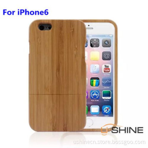 High Quality Environmental Natural Bamboo Wooden Case for iphone 6 Wood case